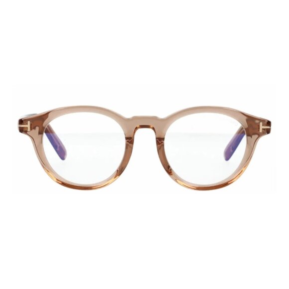 NEW TOM FORD EYEGLASSES BROWN WOMEN ROUND EYEWEAR